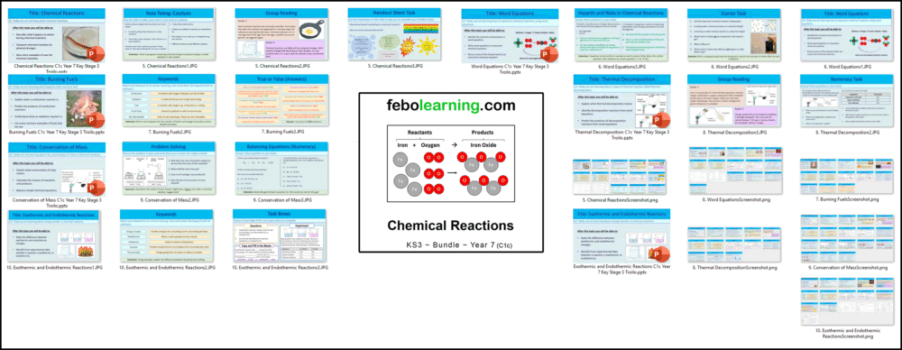 KS3 Chemical Reactions Bundle Year 7