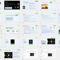 KS2_The_Moon_Screenshot Graphic image showing a selection of thumbnails of lesson slides from Title graphic for KS2 Primary Science: The Moon