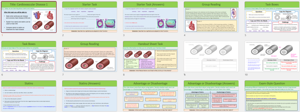 Cardiovascular Disease 1 Thumbnails Thumbnails of lesson slides for Cardiovascular Disease part 1