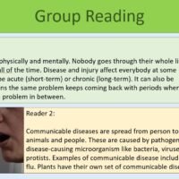 Preview of Group Reading Task for Health and Disease lesson