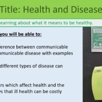 Preview of Lesson Objectives for GCSE Biology Topic 2 Organisation: Health and Disease
