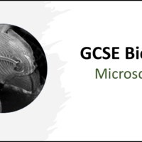 Graphic of title slide for GCSE Biology Topic 1 Cells: Microscopy