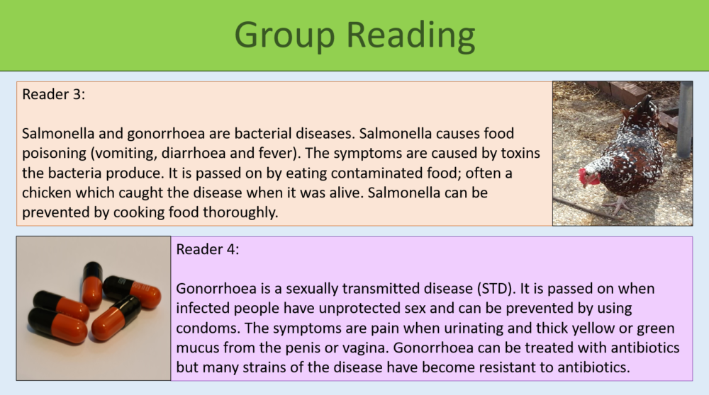 Communicable Disease Examples Group Reading Task