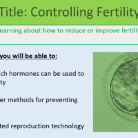 GCSE Biology Topic 5: Controlling Fertility lesson objectives