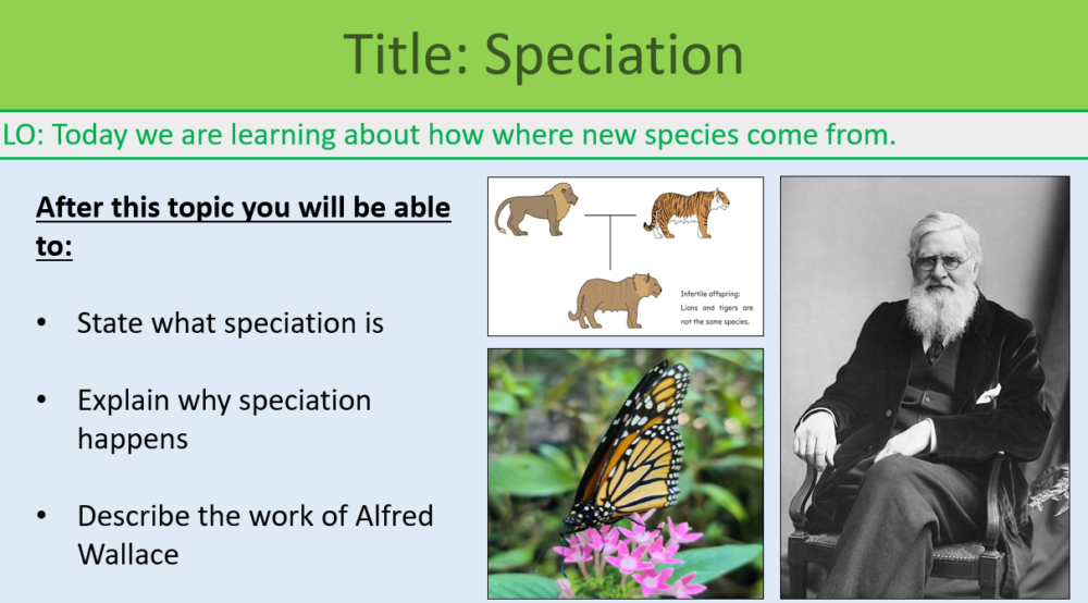 GCSE Biology Topic 6 Speciation Learning Objectives