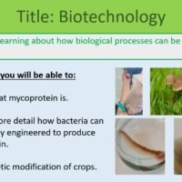 GCSE Biology Topic 7 Biotechnology Learning Objectives