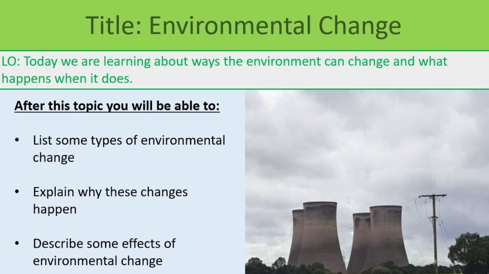 GCSE Biology Topic 7 Environmental Change Learning Objectives