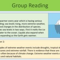 GCSE Biology Topic 7 Global Warming Group Reading Task
