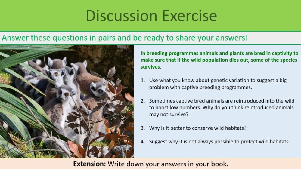 GCSE Biology Topic 7 Protecting Ecosystems Discussion Exercise GCSE Biology Topic 7 Protecting Ecosystems Discussion Exercise
