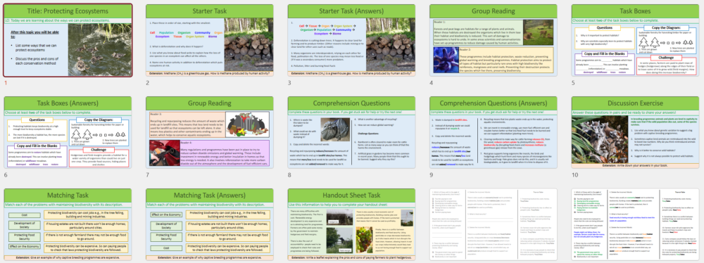 GCSE Biology Topic 7 Protecting Ecosystems Lesson Thumbnails GCSE Biology Topic 7 Protecting Ecosystems Lesson Thumbnails