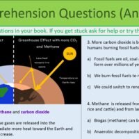 Global Warming Comprehension Answers slide