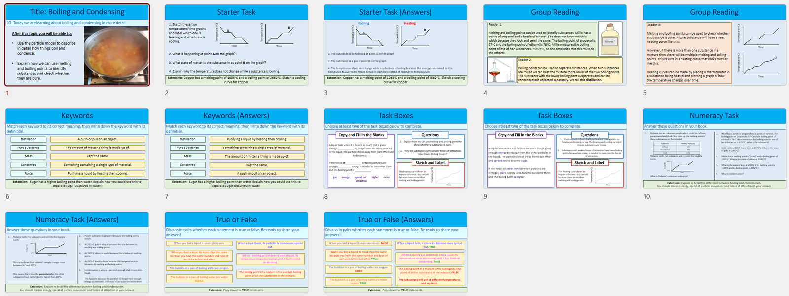 Year-7 Chemistry Particles: Boiling and Condensing - Key Stage 3