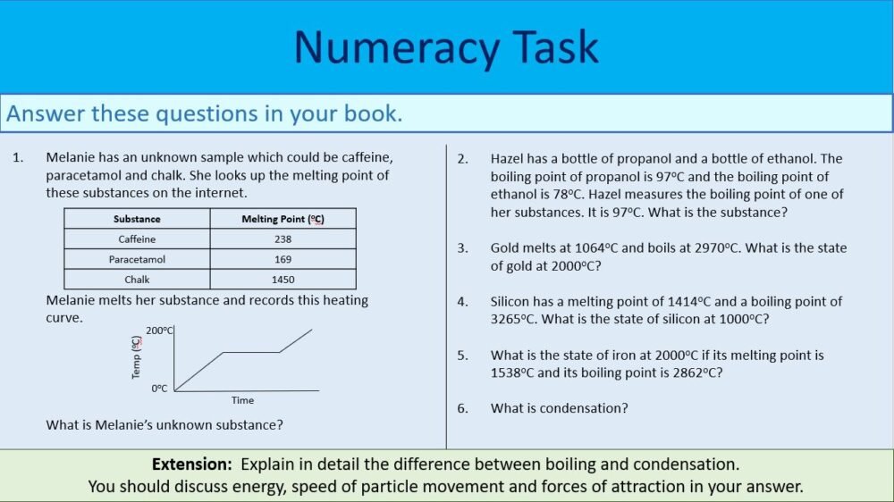 Numeracy Task Numeracy Task