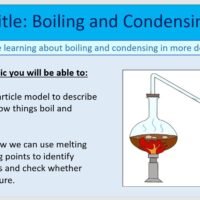 Year-7 Chemistry Particles Boiling and Condensing Lesson Objectives Year-7 Chemistry Particles Boiling and Condensing Lesson Objectives