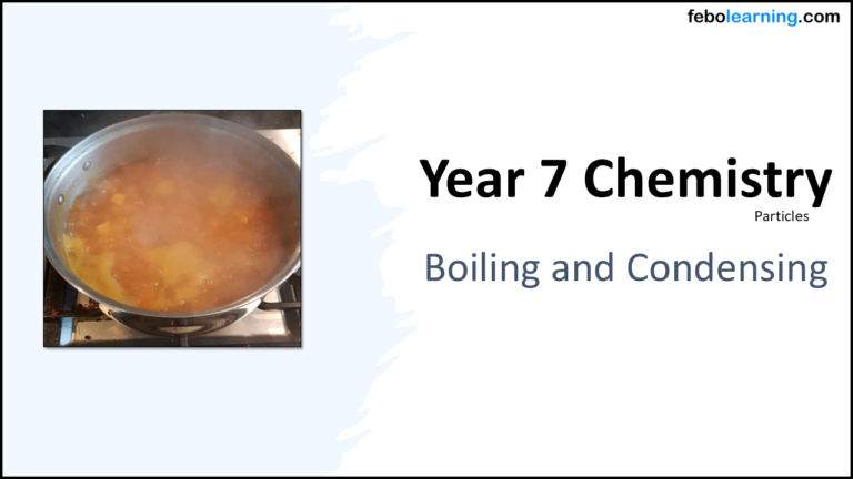 Year-7 Chemistry Particles: Boiling and Condensing - Key Stage 3