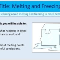 Year-7 Chemistry Particles Melting and Freezing Lesson Objectives Year-7 Chemistry Particles Melting and Freezing Lesson Objectives
