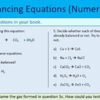 Balancing Equations - Numeracy Activity Balancing Equations - Numeracy Activity