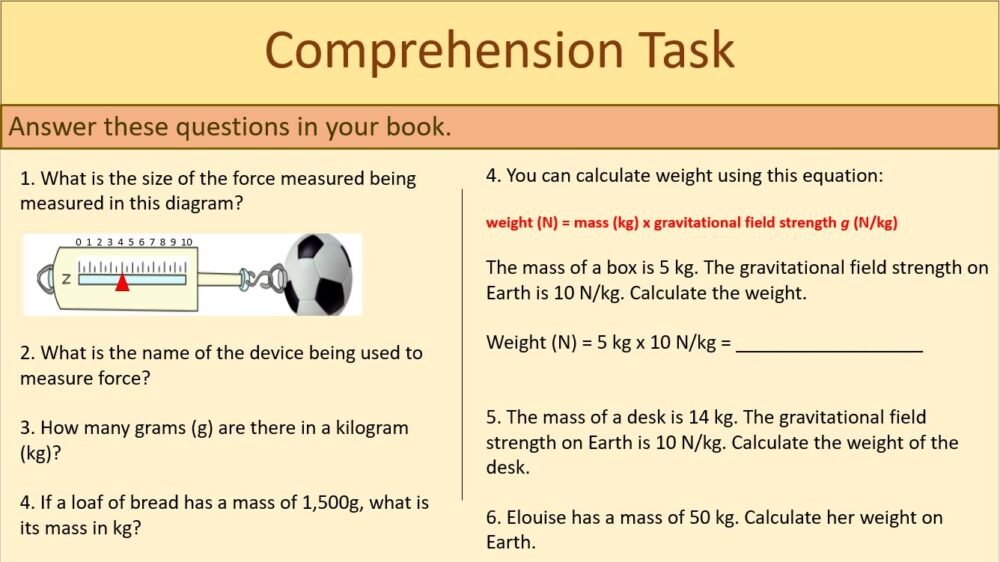 Comprehension Task