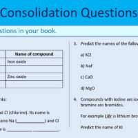 Consolidation Questions