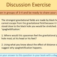 Gravitational fields Discussion exercise