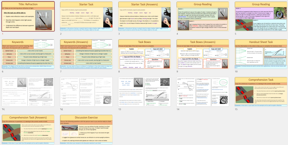 Lesson slide thumbnails