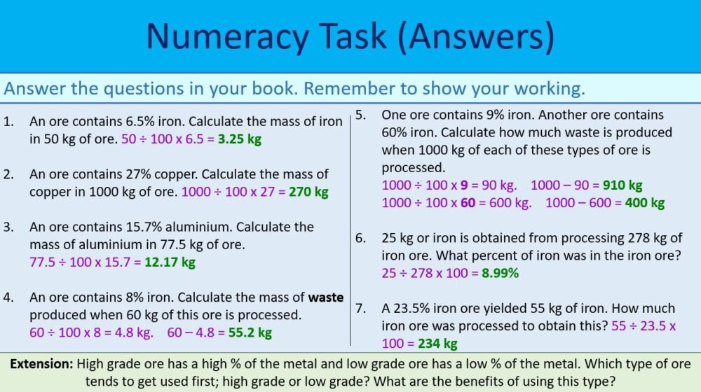 Numeracy Task