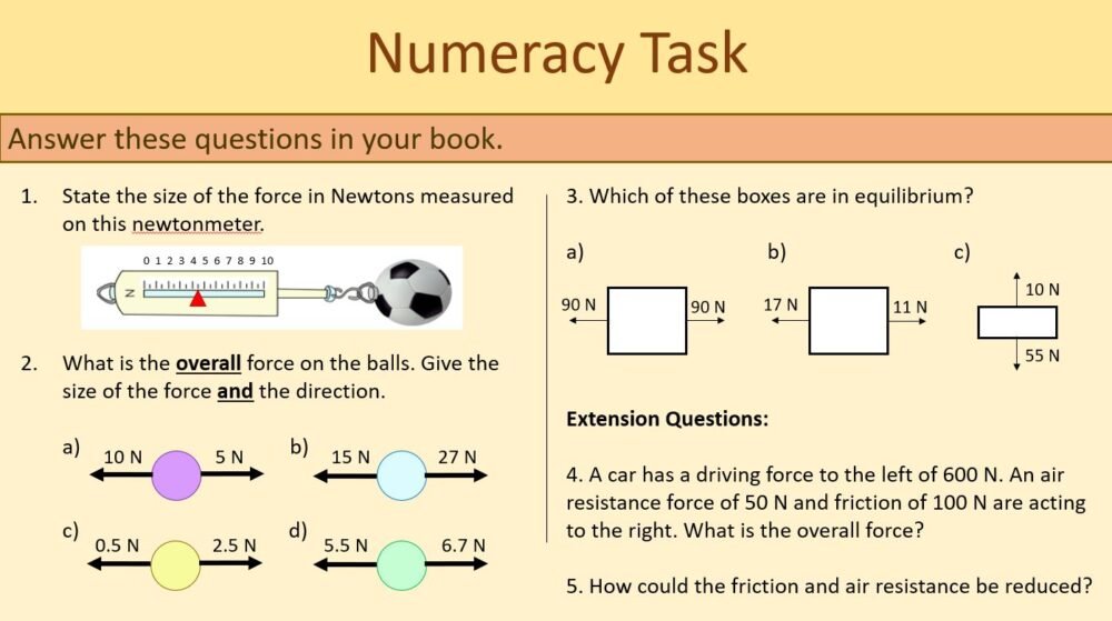 Numeracy task