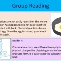 Reactions vs changes Group Reading