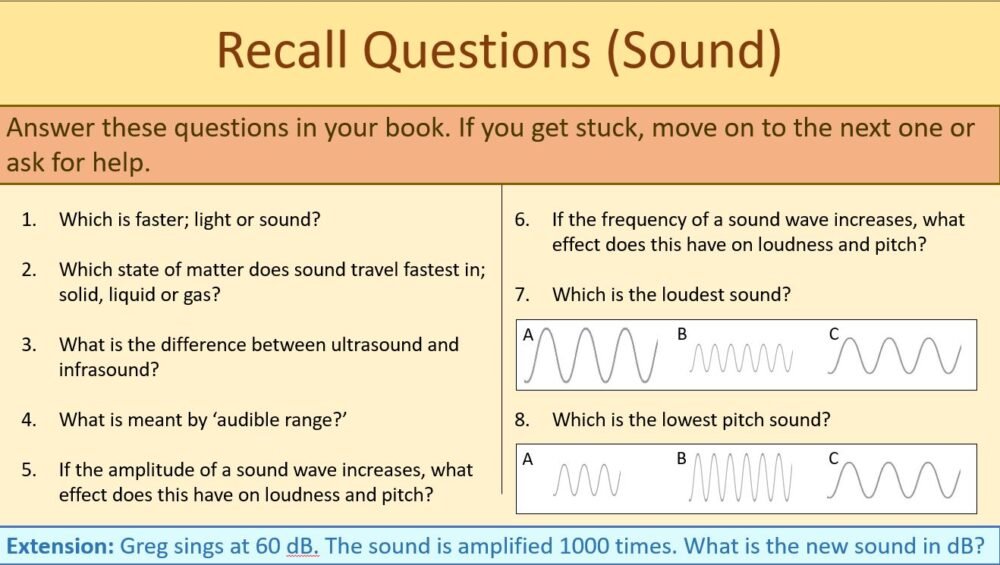 Recall Activity Sounds