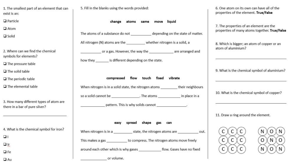 Worksheet Activity