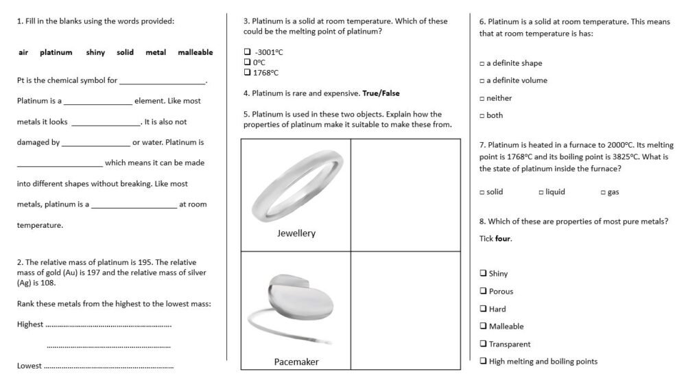 Worksheet Tasks