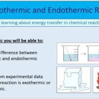 Year-7 Chemistry Chemical Reactions-Exothermic and Endothermic Lesson Objectives
