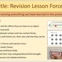 Year-7 Physics Forces-End of Topic Revision Lesson Objectives