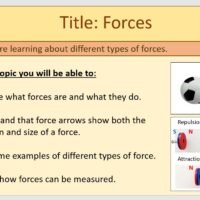 Year-7 Physics Forces-Forces Lesson Objectives