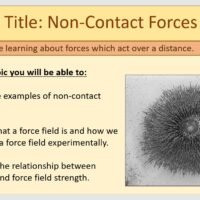 Year-7 Physics Forces-Non-Contact Forces Lesson Objectives