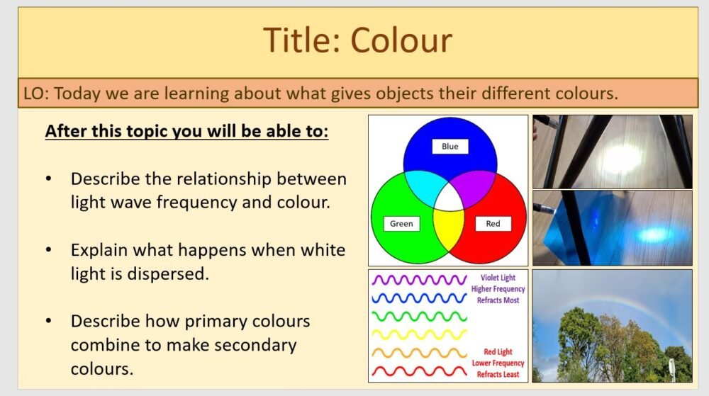 Year-7 Physics Light - Colour
