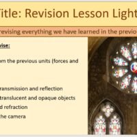 Year-7 Physics Light: End of Topic Revision