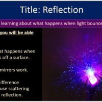 Year-7 Physics Light - Reflection Lesson Objectives