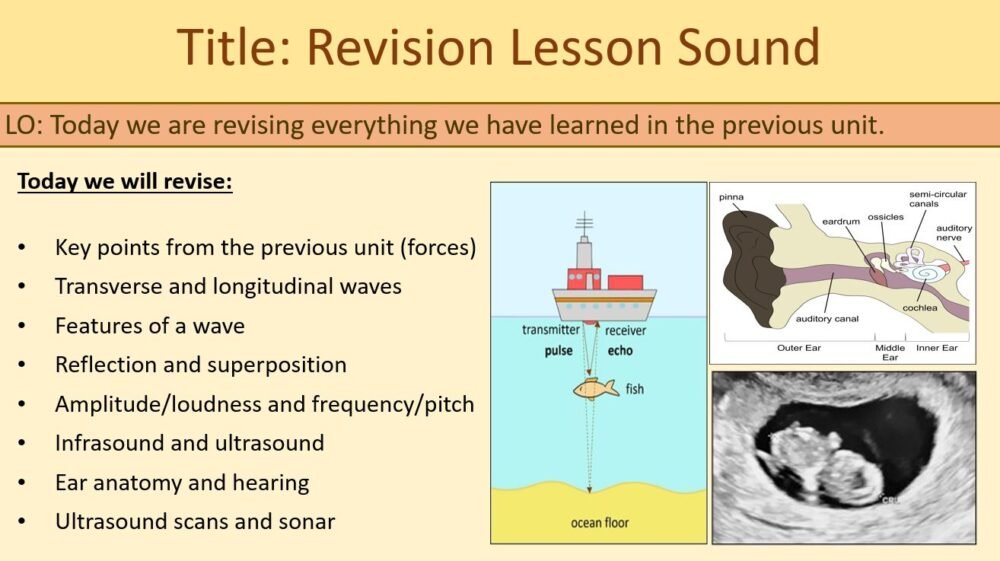 Year-7 Physics Sound - End of Topic Revision Lesson Objectives