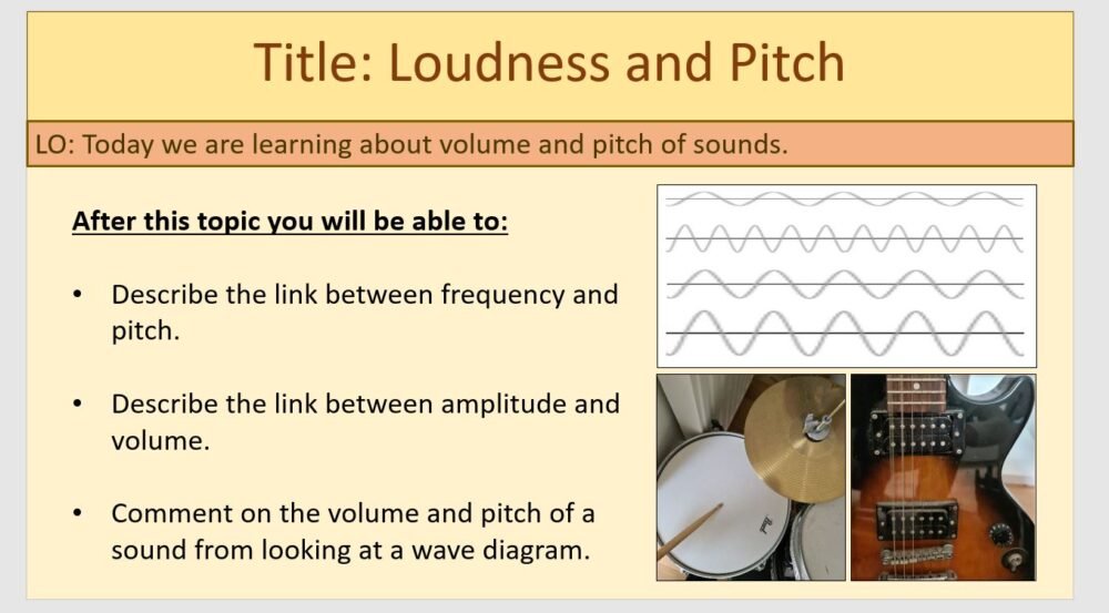 Year-7 Physics Sound - Loudness and Pitch Lesson Objectives