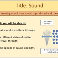 Year-7 Physics Sound - Sound and Energy Transfer Lesson Objectives
