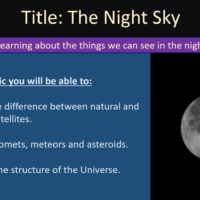 Year-7 Physics Space - The Night Sky Lesson Objectives
