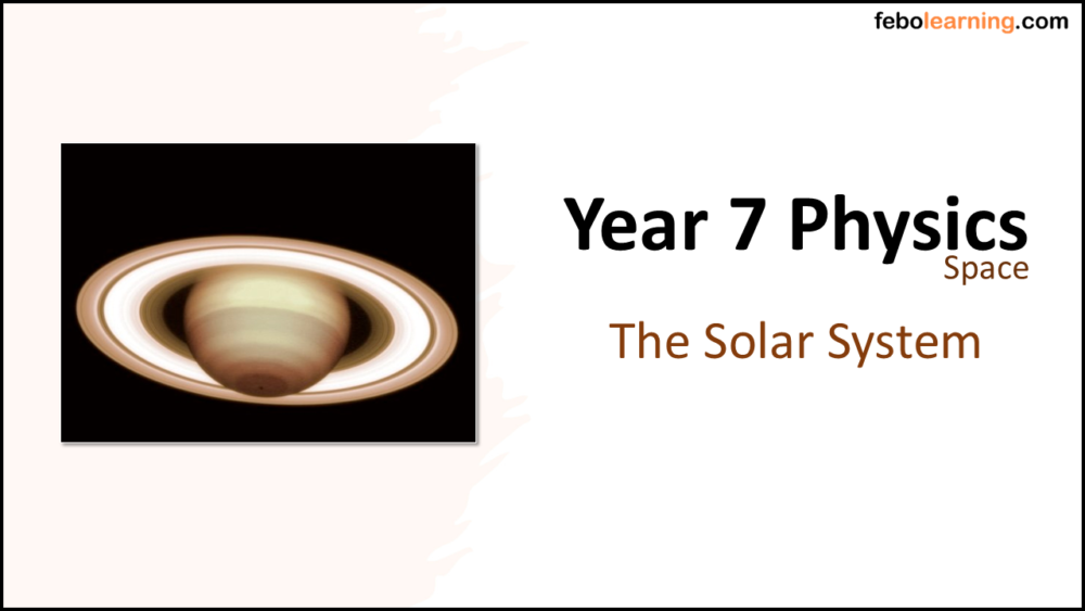Year-7 Physics Space - The Solar System Title