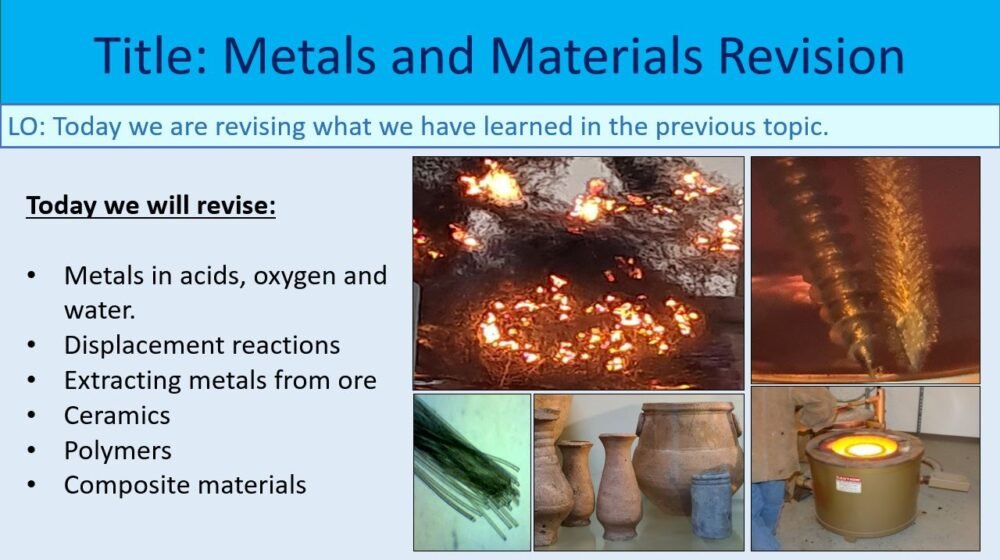 Year-8 Chemistry Metals and Acids Metals and Acids Revision Objectives
