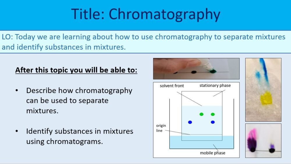 Year-8 Chemistry Separating Substances Chromatography Objectives