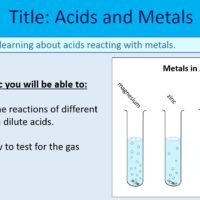 Year-8 Chemistry Metals and Acids Metals and Acids Objectives